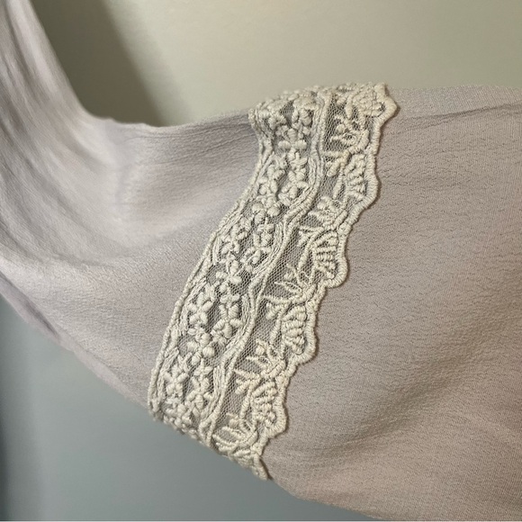 NEW Chico's Womens Sequin Shine Sparkle Henley Tunic Sz L Gray Rayon Flowy - Picture 6 of 12